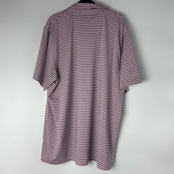 VINEYARD VINES Men's Pink and Navy Striped Perfomance Golf Collared Polo sz XXL - Picture 5 of 6